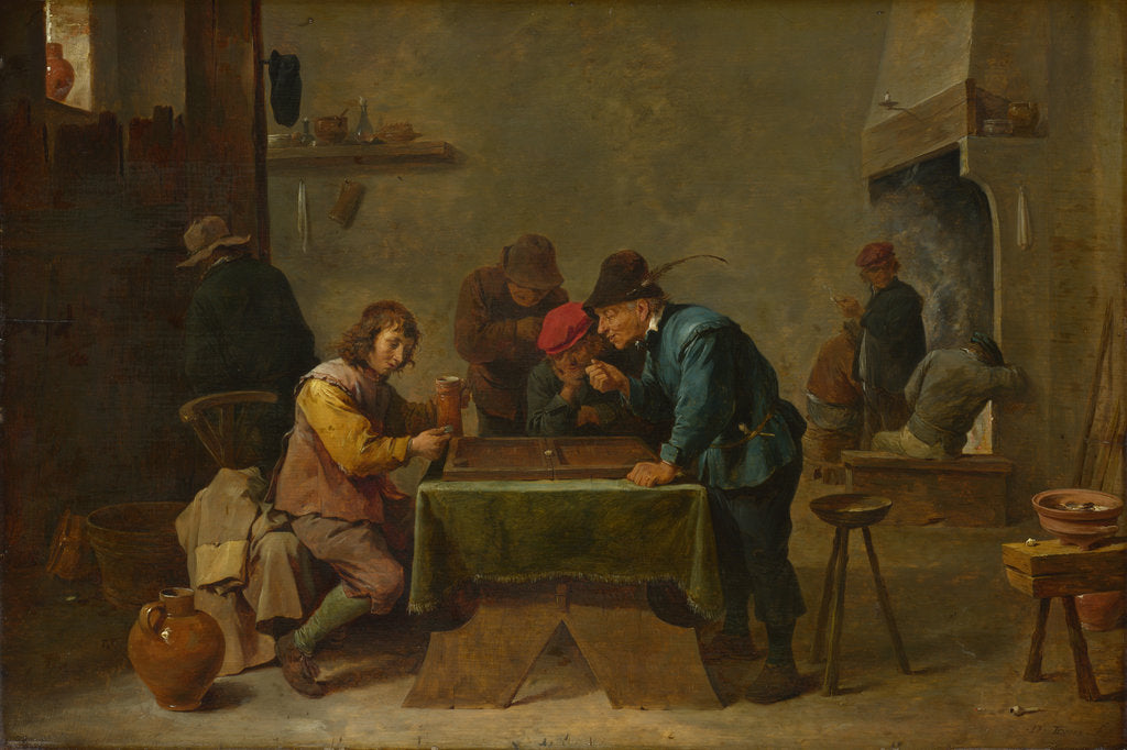 Detail of Backgammon Players, c. 1645 by David Teniers the Younger