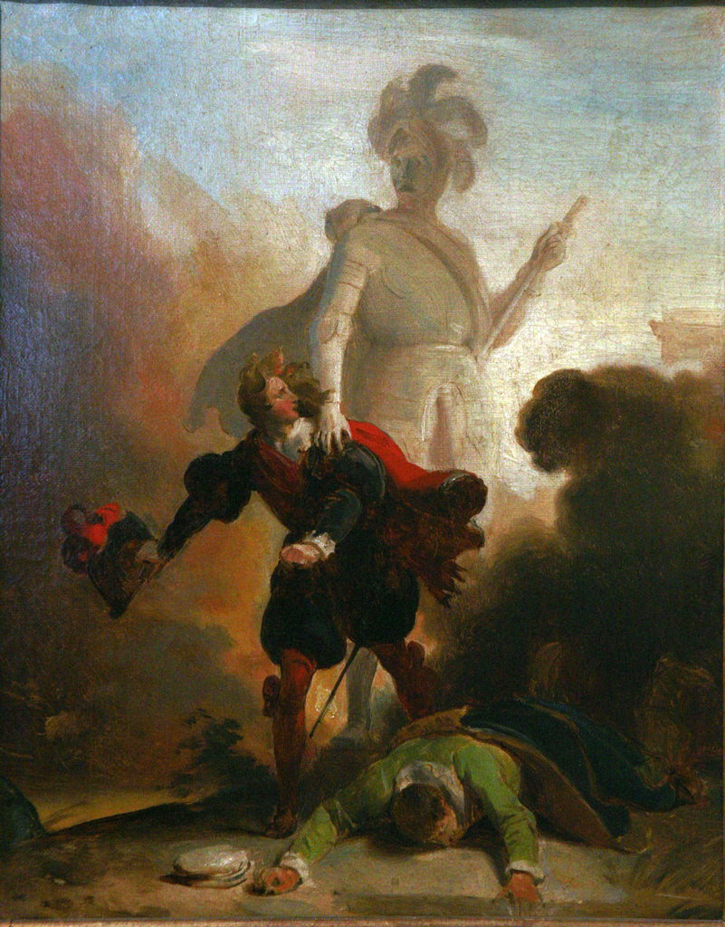 Detail of Don Juan and the statue of the commander, ca 1835 by Alexandre-Évariste Fragonard