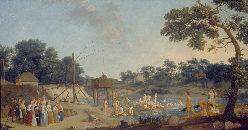 Detail of View of the Serebryanichesky Bath Houses in Moscow, 1796 by Gérard de la Barthe