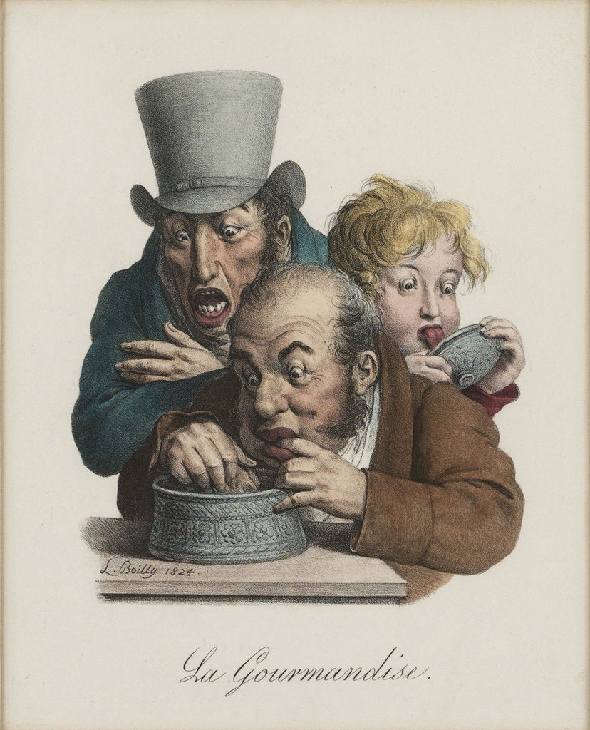 Detail of The gluttony, 1824-1825 by Louis-Léopold Boilly