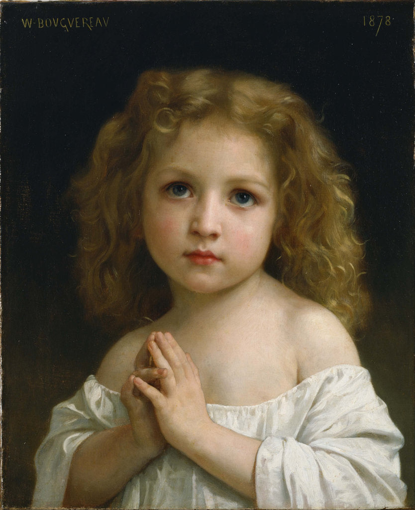 Detail of Little Girl, 1878 by William-Adolphe Bouguereau