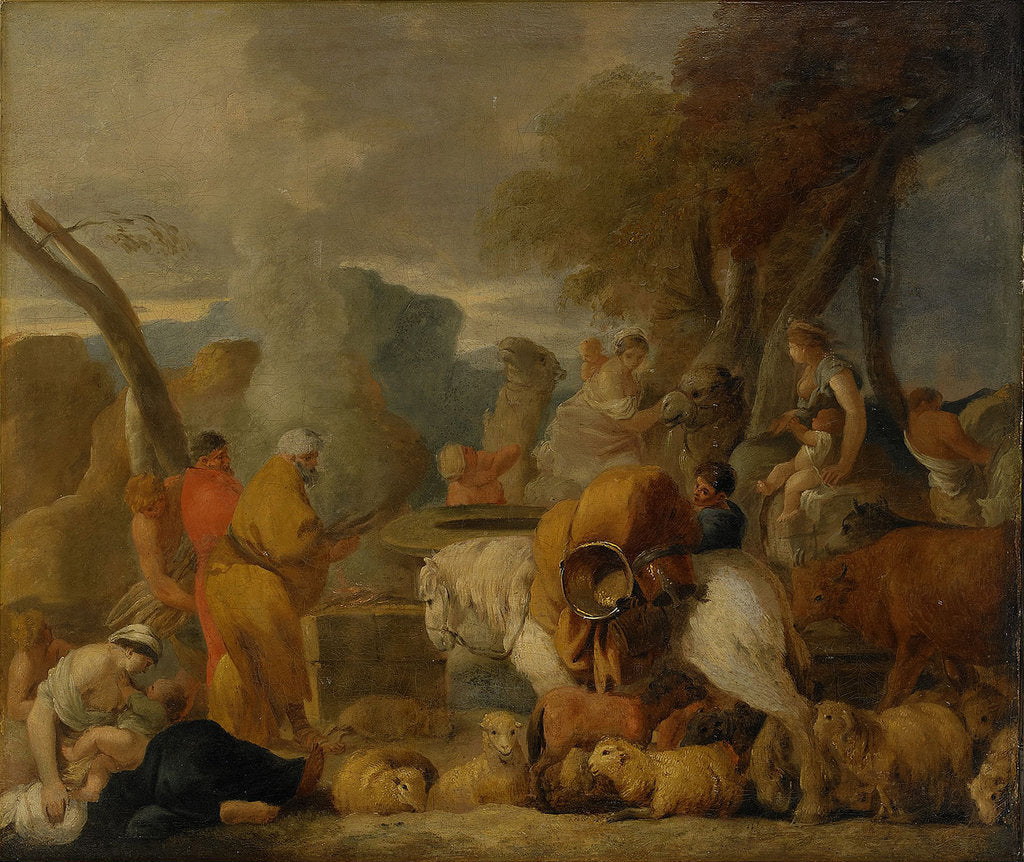 Detail of Abraham in Egypt by Sébastien Bourdon