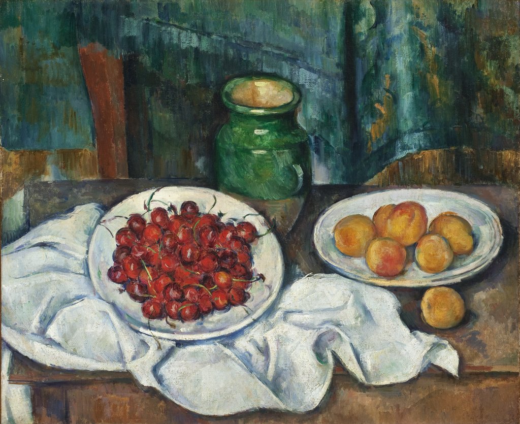 Detail of Still Life With Cherries And Peaches, 1885-1887 by Paul Cézanne