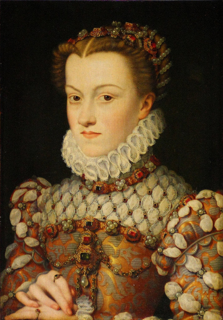 Detail of Elisabeth of Austria (1554?1592), Queen of France, ca 1571-1572 by François Clouet