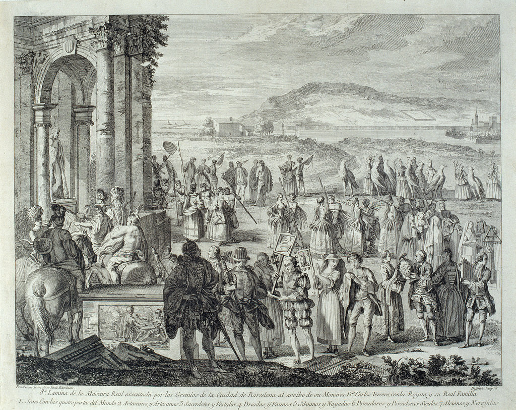 Detail of Cortège of Janus, 1764 by A. J. De Fehrt