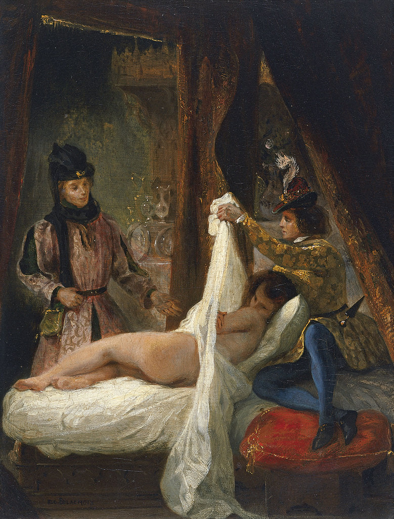 Detail of The Duke of Orléans showing his Lover, c. 1826 by Eugène Delacroix