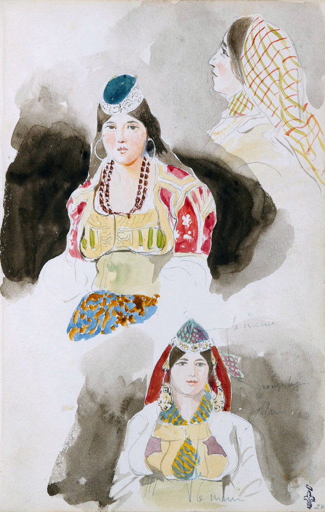 Detail of From the Moroccan Sketchbook by Eugene Delacroix