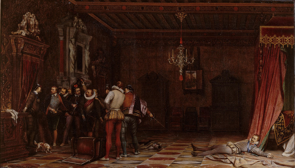 Detail of The assassination of the Duke of Guise at the château of Blois in 1588, 1834 by Paul Hippolyte Delaroche