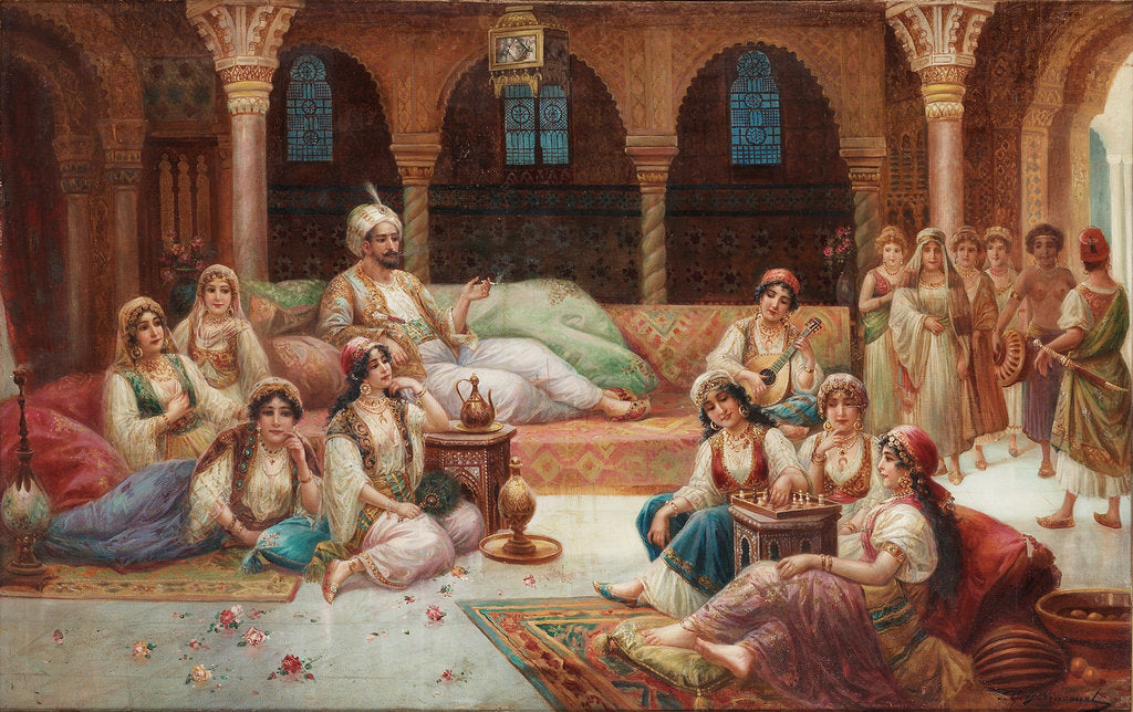 Detail of in a Harem by J. G. Delincourt