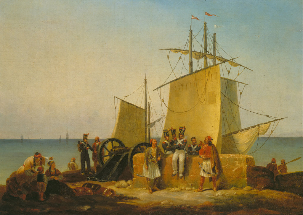 Detail of The French Mission to the Morea (Peloponnese), 1828 by Noël Dieudonné Finert