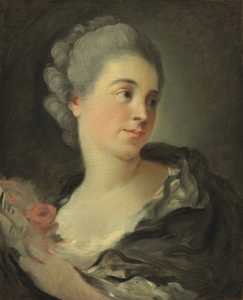 Detail of Portrait of Marie-Thérèse Colombe by Jean Honoré Fragonard