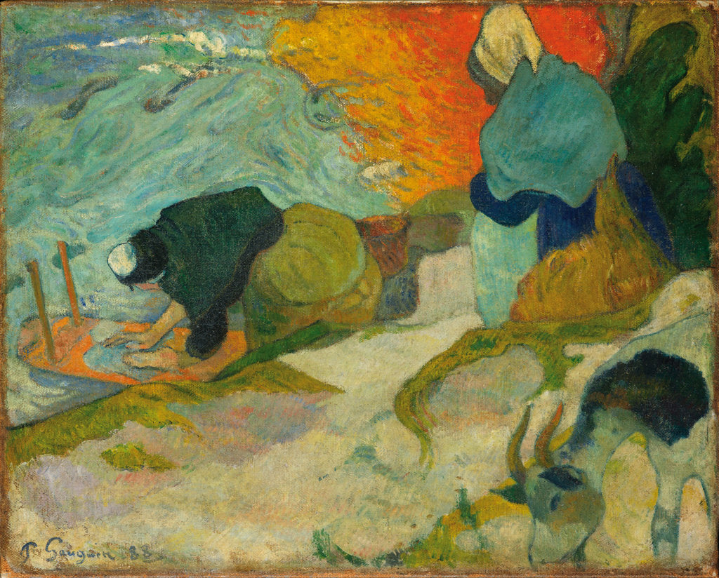Detail of Washerwomen in Arles (Laveuses à Arles), 1888 by Paul Eugéne Henri Gauguin