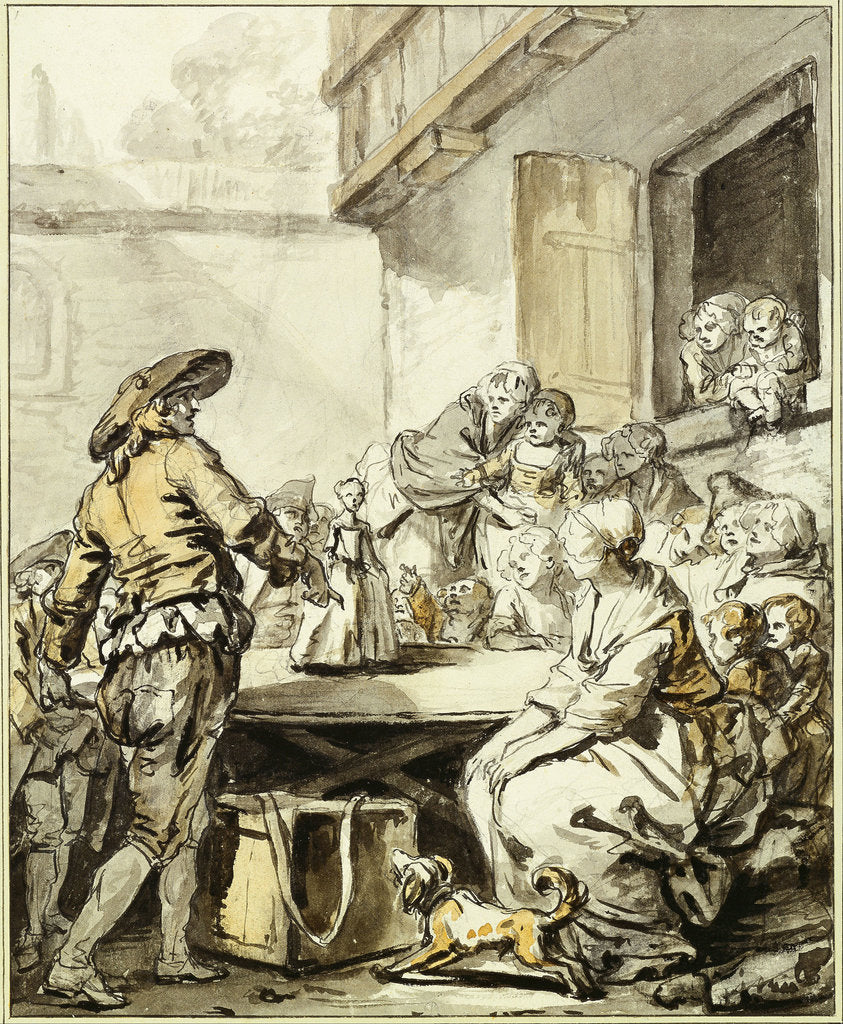 Detail of Savoyard with a Dancing Doll by Jean-Baptiste Greuze