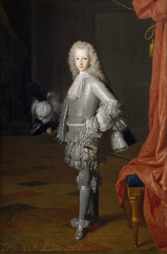 Detail of Louis I as Prince of Asturias, 1717 by Michel-Ange Houasse