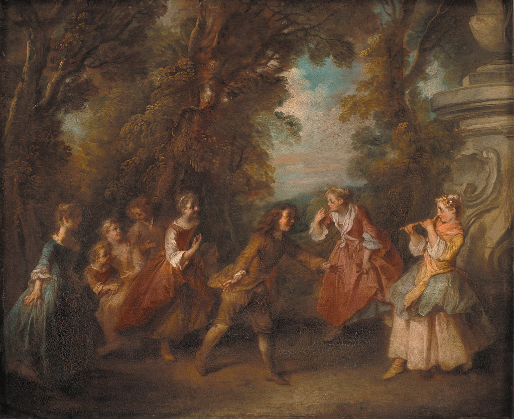Detail of Children at Play in the Open by Nicolas Lancret