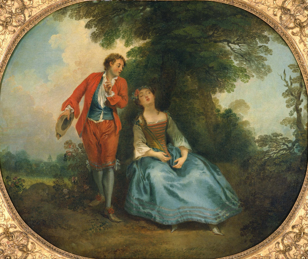 Detail of Sleeping Shepherdess, ca 1730 by Nicolas Lancret