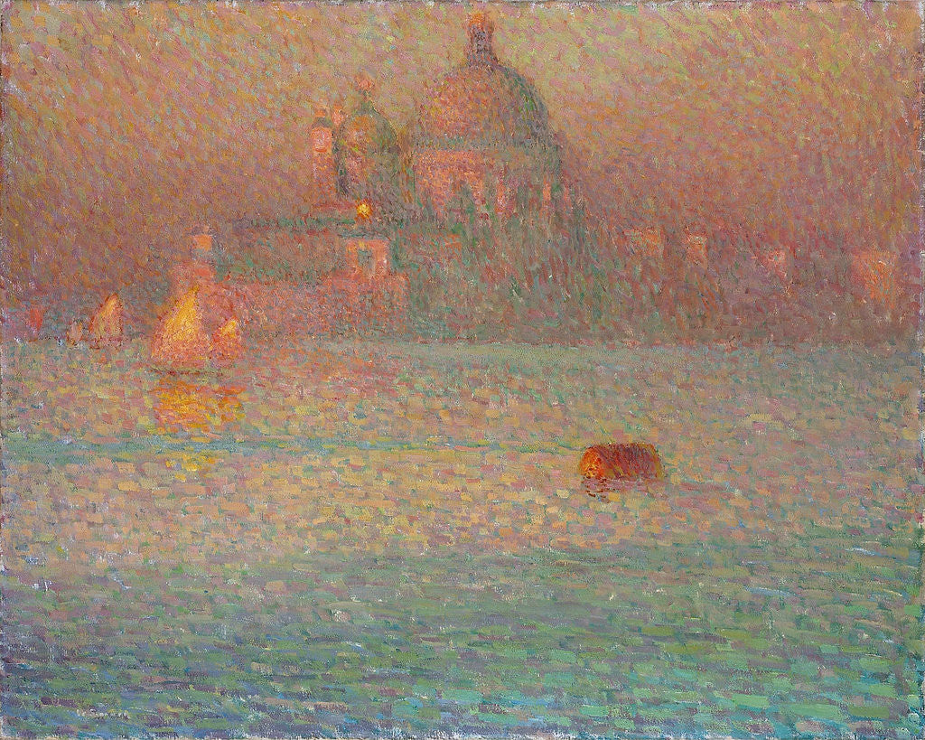 Detail of Fireworks. Winter Morning in Venice by Henri Le Sidaner