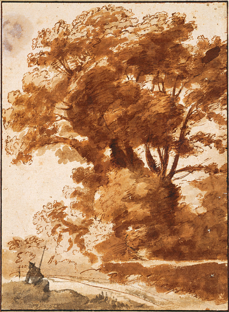 Detail of Group of Trees and Resting Sheperd, 1630s by Claude Lorrain
