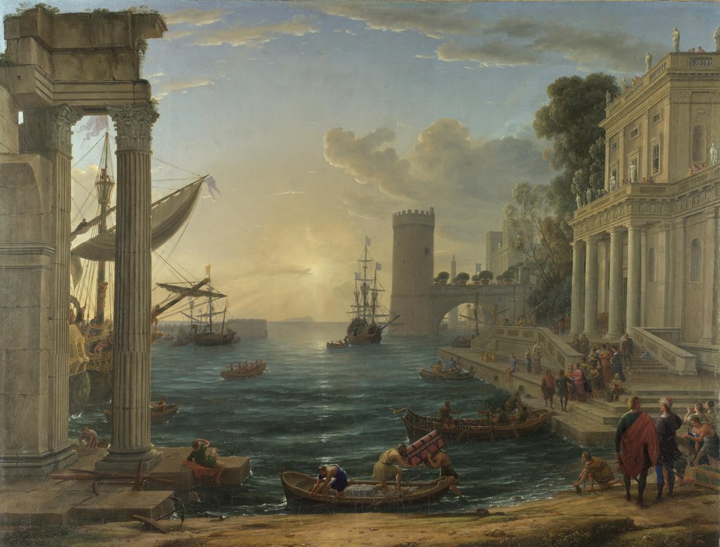 Detail of Seaport with the Embarkation of the Queen of Sheba, 1648 by Claude Lorrain