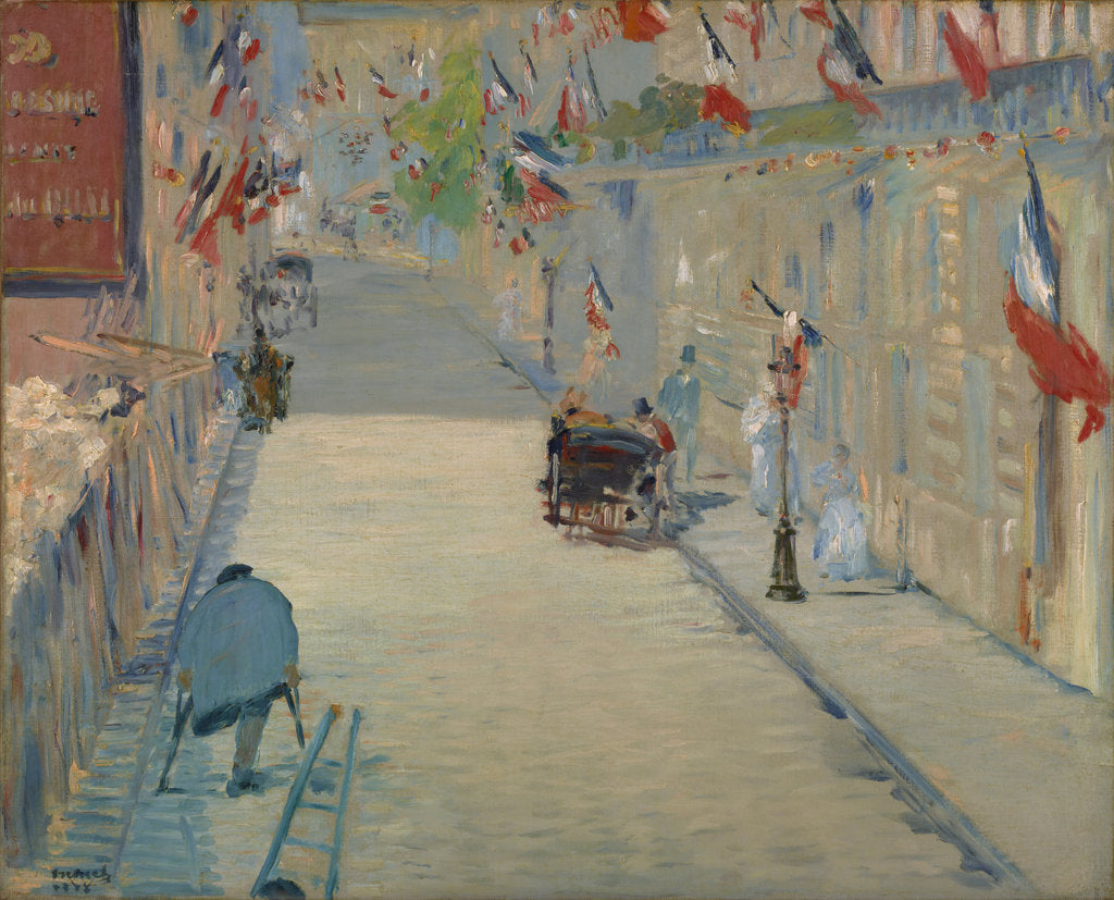 Detail of The Rue Mosnier with Flags, 1878 by Édouard Manet