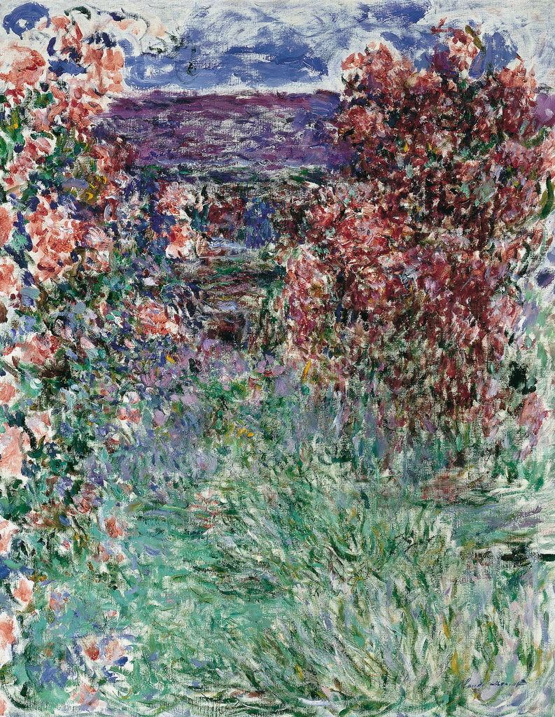 Detail of The House among the Roses, 1925 by Claude Monet