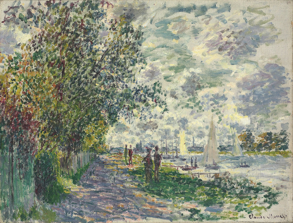 Detail of La berge du Petit-Gennevilliers, 1875 by Claude Monet