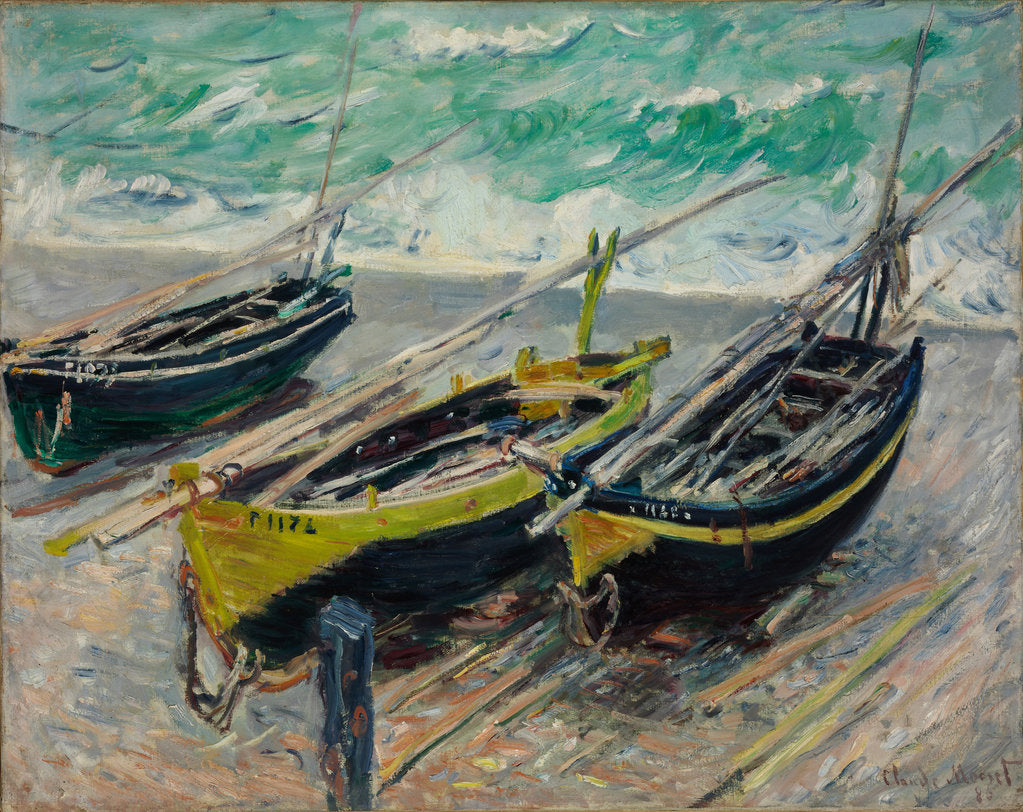 Detail of Three Fishing Boats, 1886 by Claude Monet