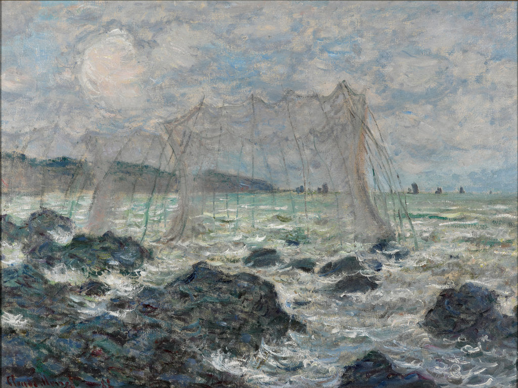 Fishing nets at Pourville, 1882 by Claude Monet