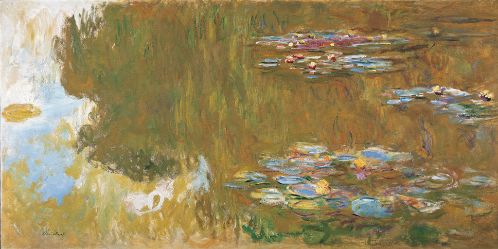 Detail of The Water Lily Pond, ca 1917-1919 by Claude Monet