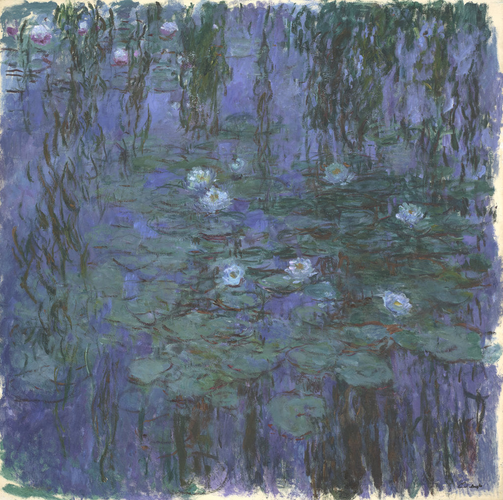 Detail of Blue Water Lilies, 1916-1919 by Claude Monet