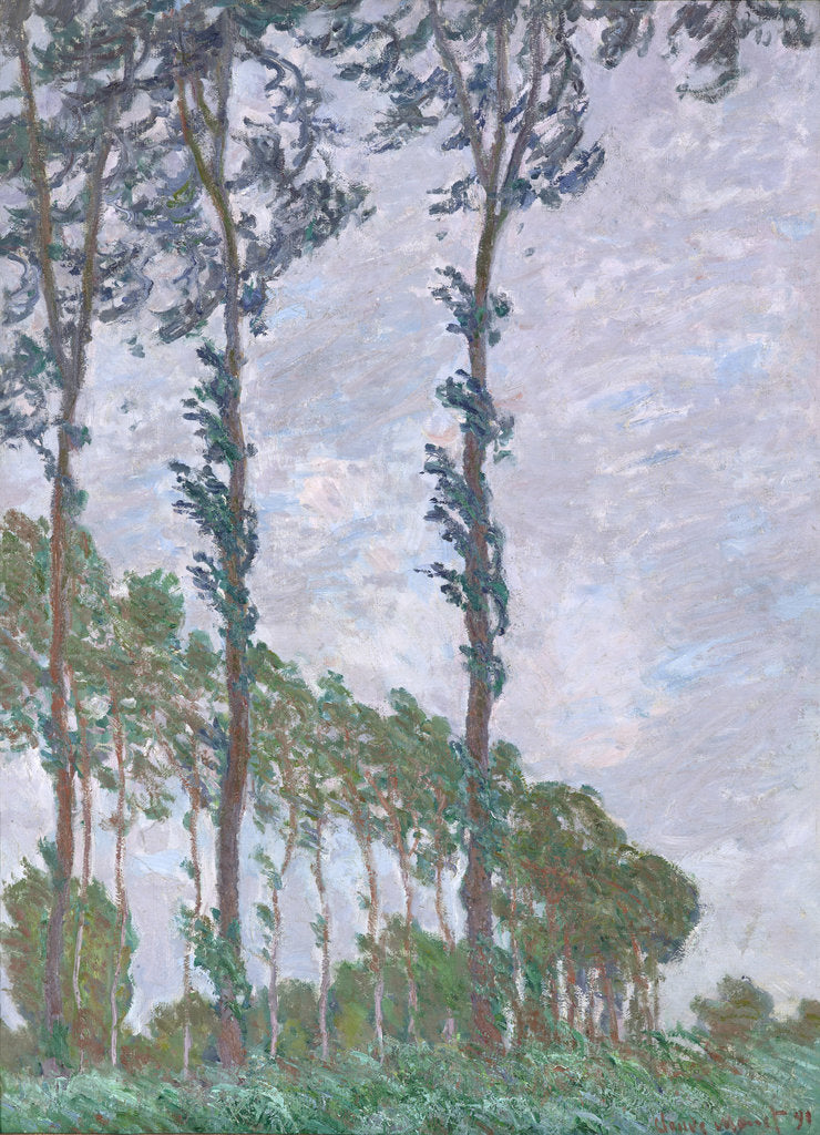 Detail of Wind Effect, Series of The Poplars, 1891 by Claude Monet