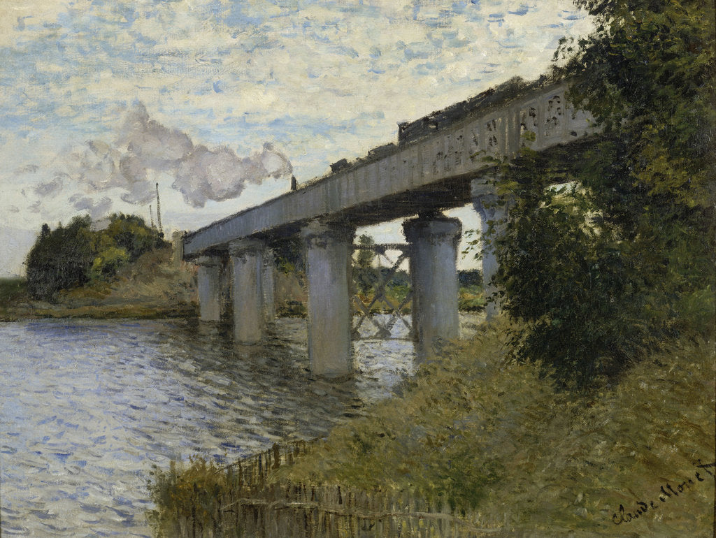 Detail of The Railroad bridge in Argenteuil, 1873-1874 by Claude Monet