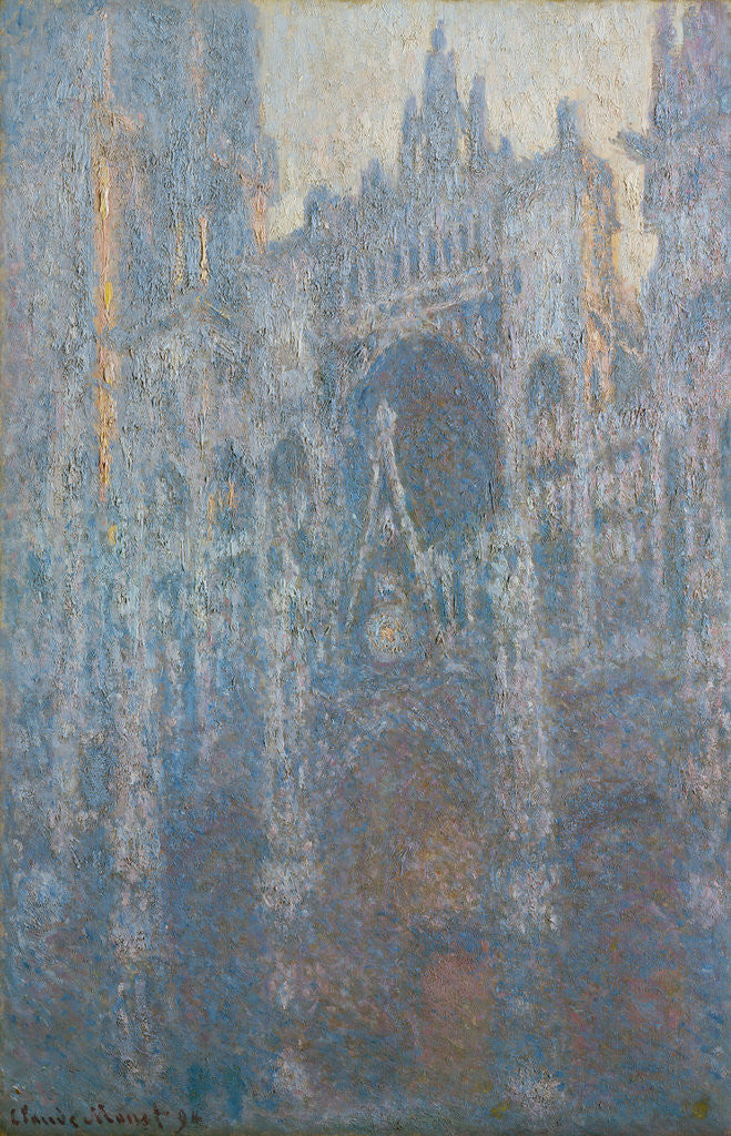 Detail of The Portal of Rouen Cathedral in Morning Light by Claude Monet