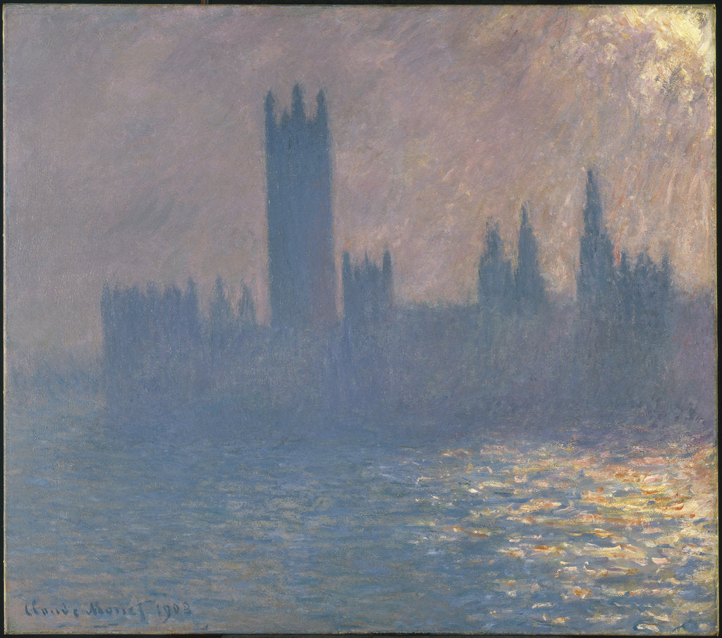 Detail of Houses of Parliament, Sunlight Effect (Le Parlement, effet de soleil), 1903 by Claude Monet