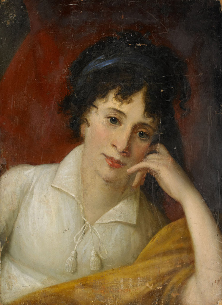 Detail of Portrait of Ekaterina Fyodorovna Muravyova-Apostol, née Kolokoltseva by Jean Laurent Monnier