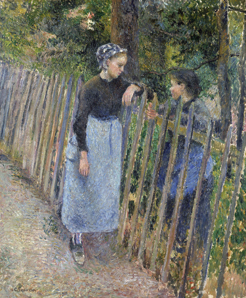 Detail of Conversation by Camille Pissarro