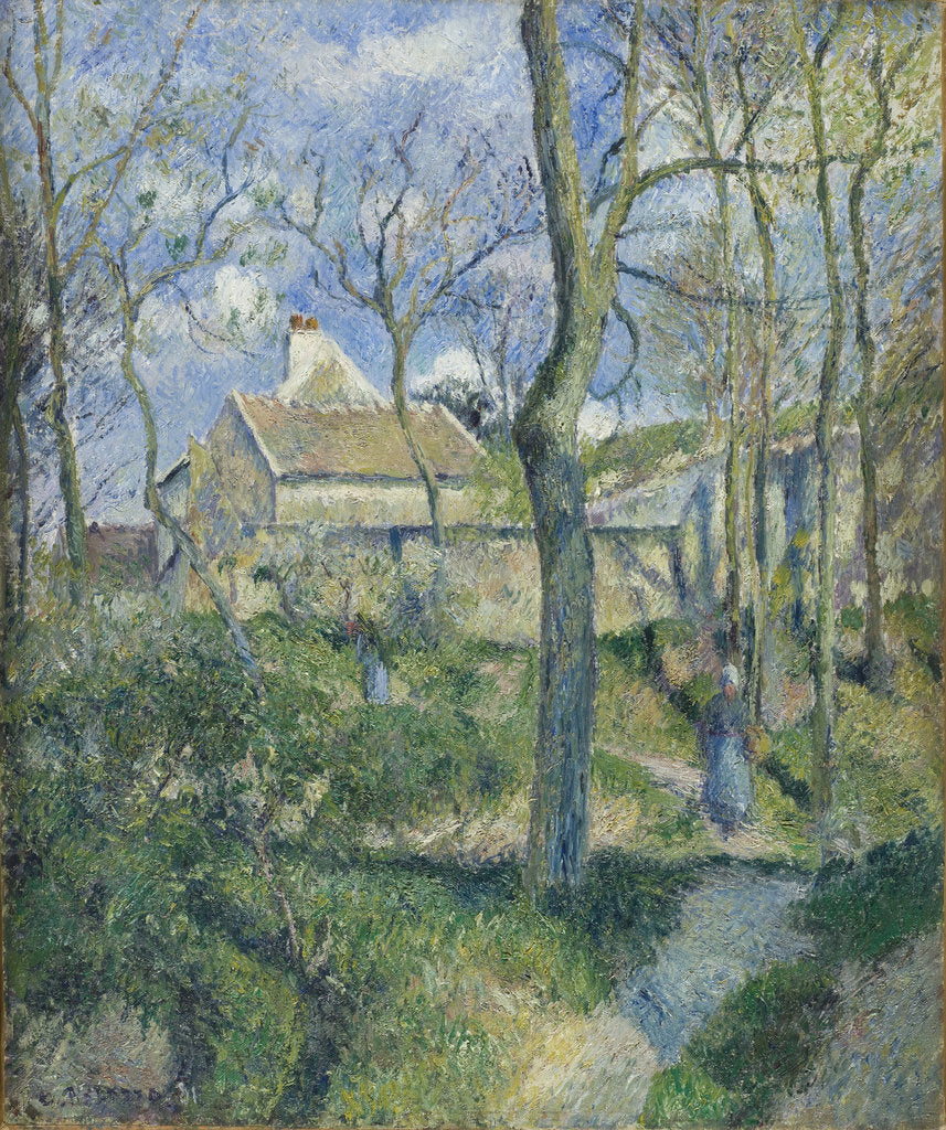Detail of The Path to Les Pouilleux, Pontoise, 1881 by Camille Pissarro