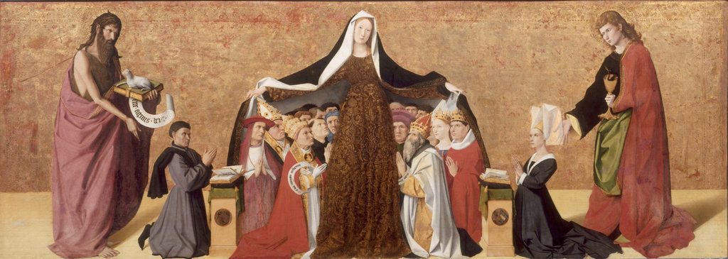 The Virgin of Mercy of the Cadard Family, 1453 by Enguerrand Quarton