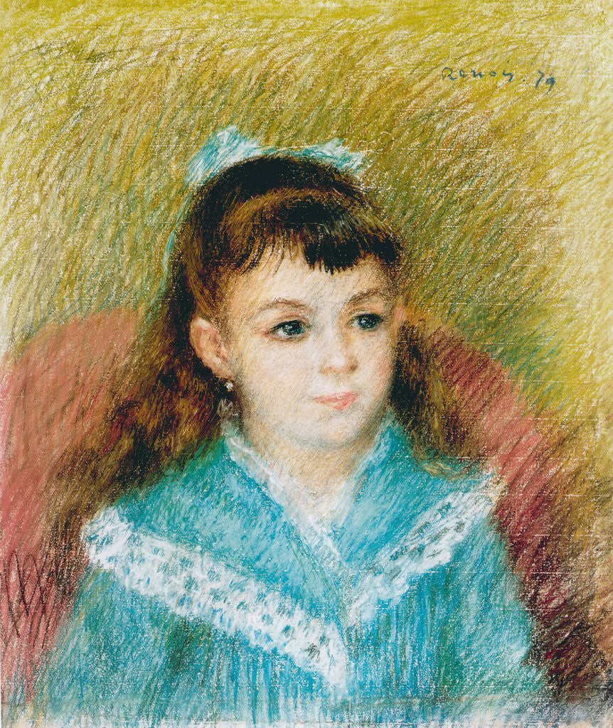 Detail of Portrait of a Young Girl (Elisabeth MaÃ®tre) by Pierre-Auguste Renoir