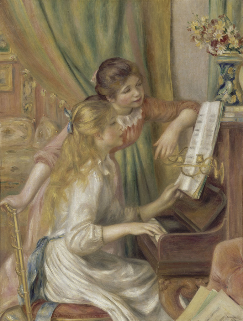 Detail of Young Girls at the Piano, 1892 by Pierre Auguste Renoir