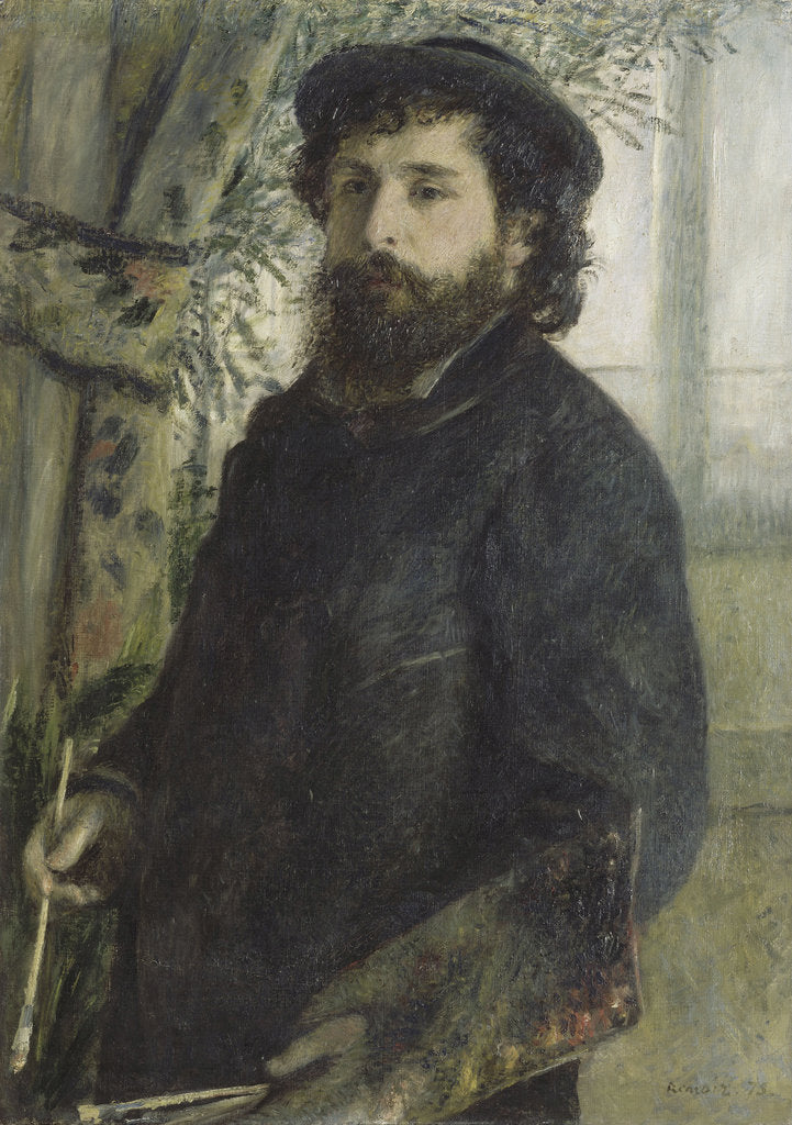 Detail of Portrait of Claude Monet, 1875 by Pierre Auguste Renoir