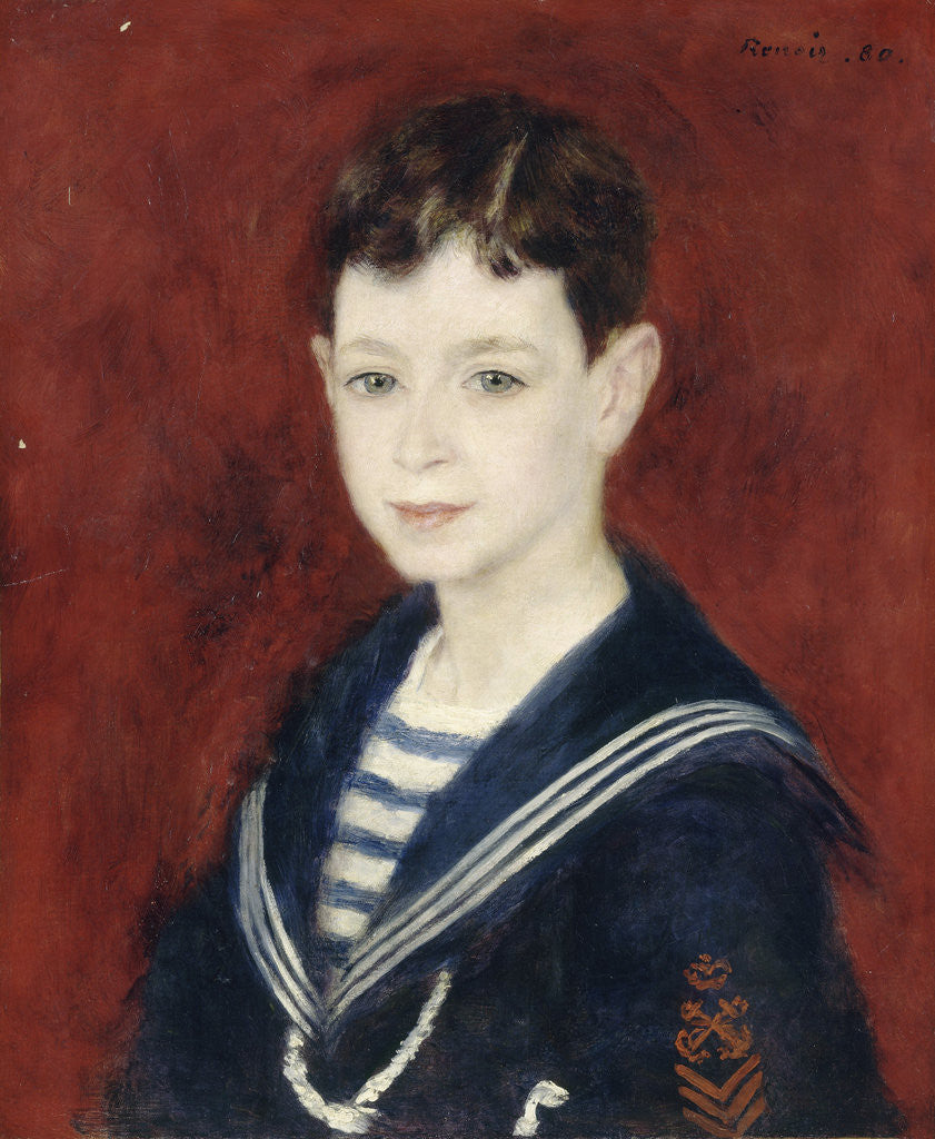 Detail of Fernand Halphen as a Boy by Pierre-Auguste Renoir
