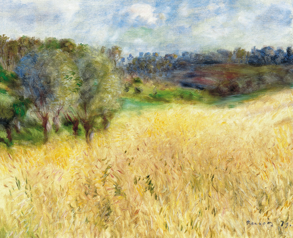 Detail of Wheatfield, 1879 by Pierre Auguste Renoir