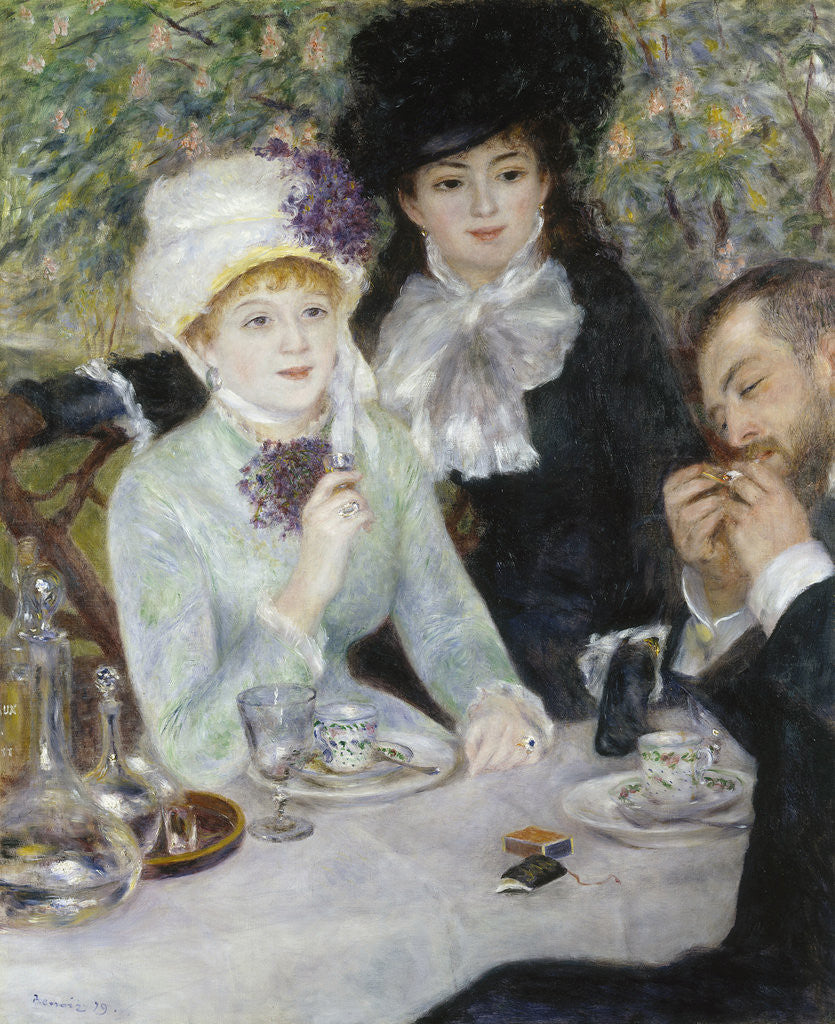 Detail of After The Luncheon by Pierre-Auguste Renoir