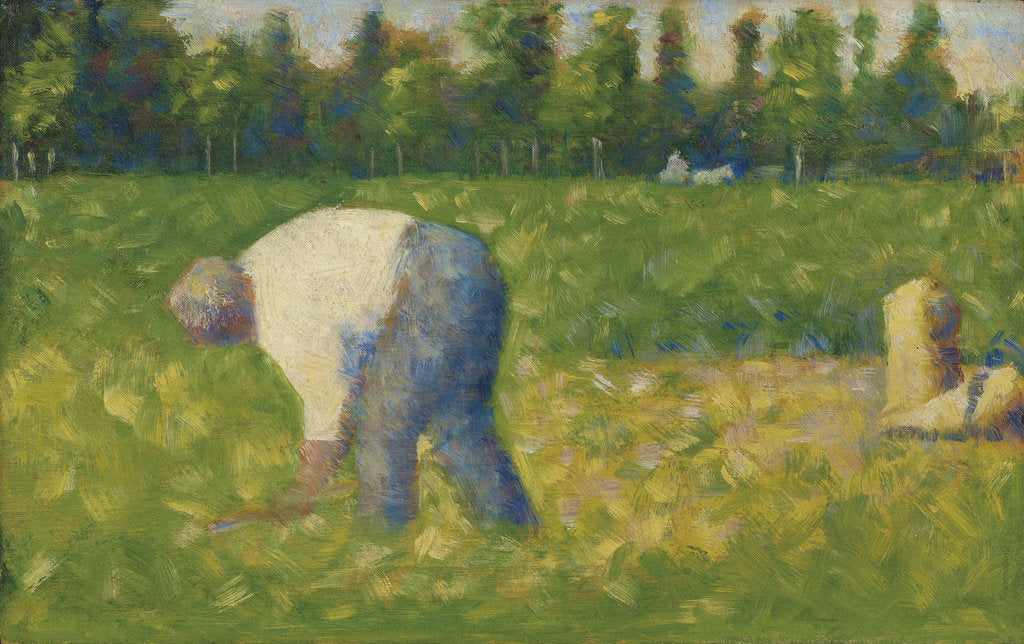 Detail of Paysan travaillant, 1883 by George Pierre Seurat