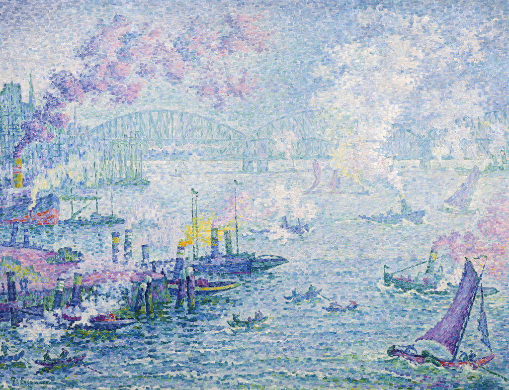 Detail of The Port of Rotterdam, 1907 by Paul Signac