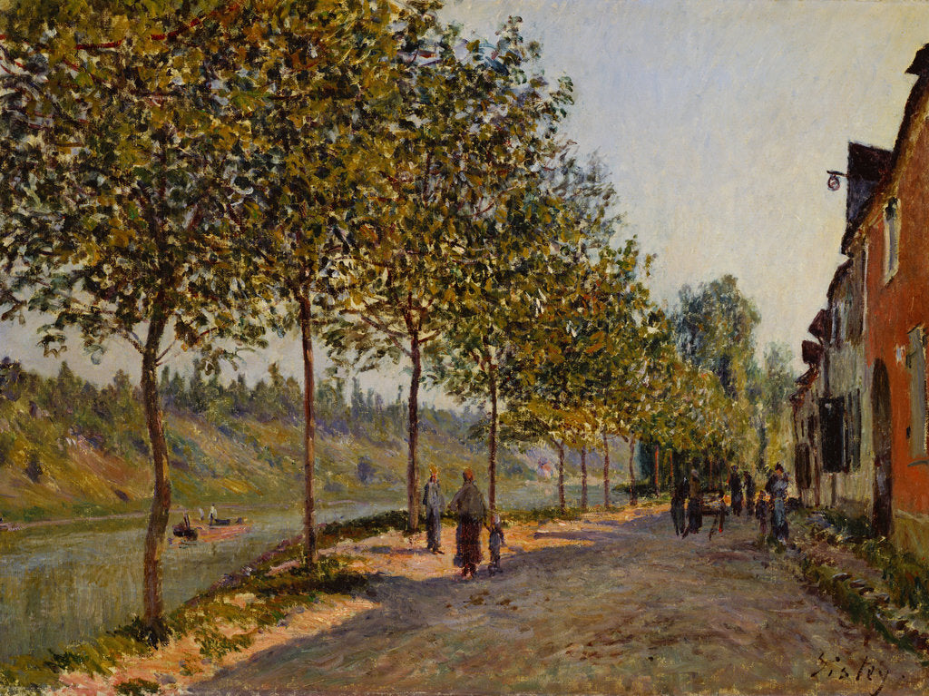 Detail of June Morning in Saint-Mammès, 1884 by Alfred Sisley