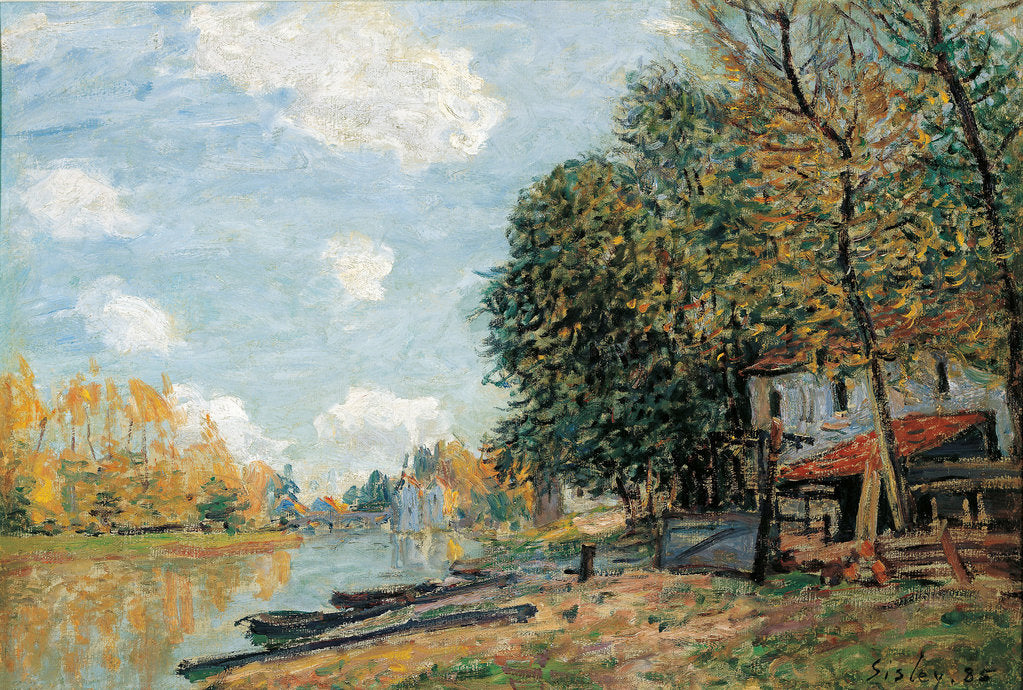 Moret. The Banks of the River Loing, 1885 by Alfred Sisley