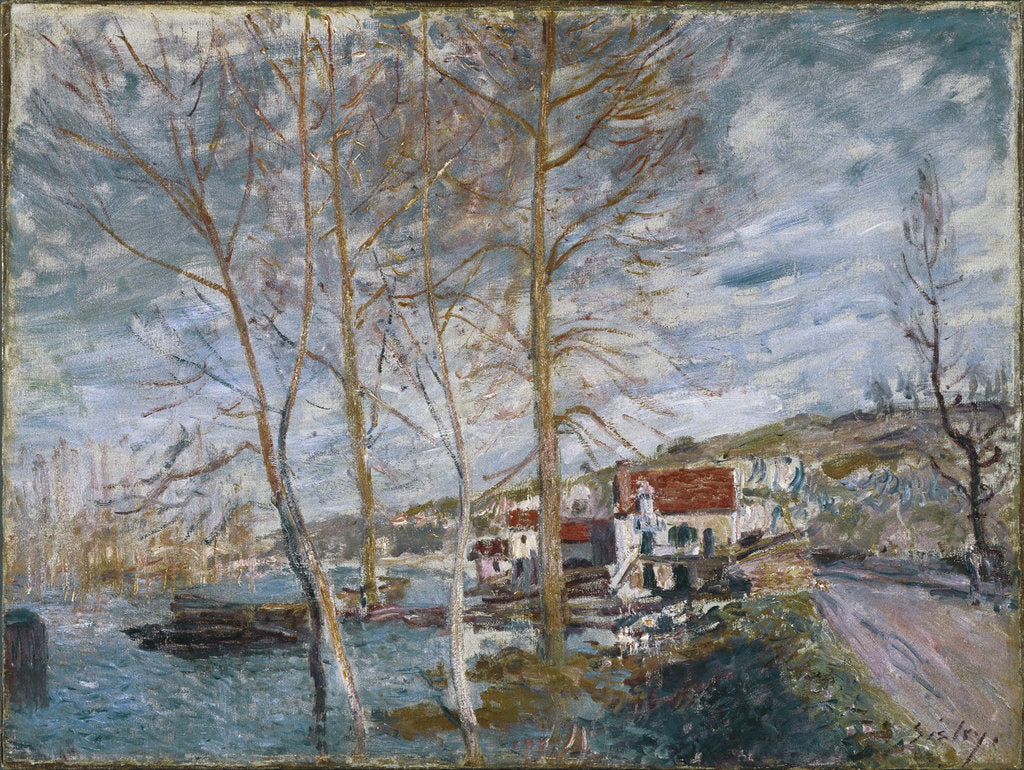 Detail of Flood at Moret (Inondation à Moret), 1879 by Alfred Sisley