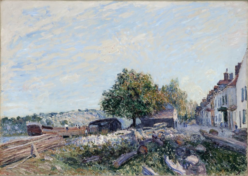 Detail of Saint-Mammès. Morning, 1884 by Alfred Sisley